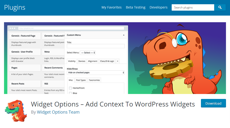 Widget Options – Add Context To WordPress Widgets