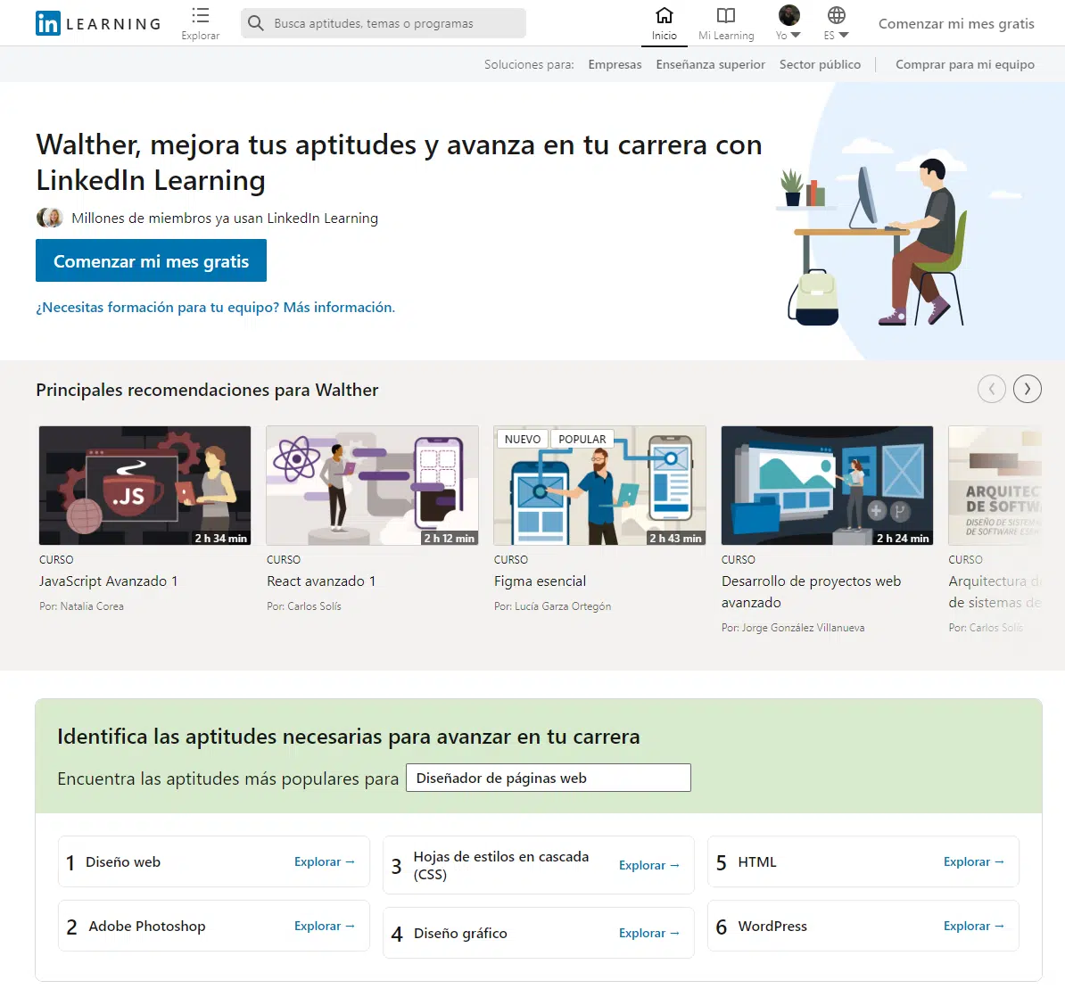 Ingreso linkedin learning