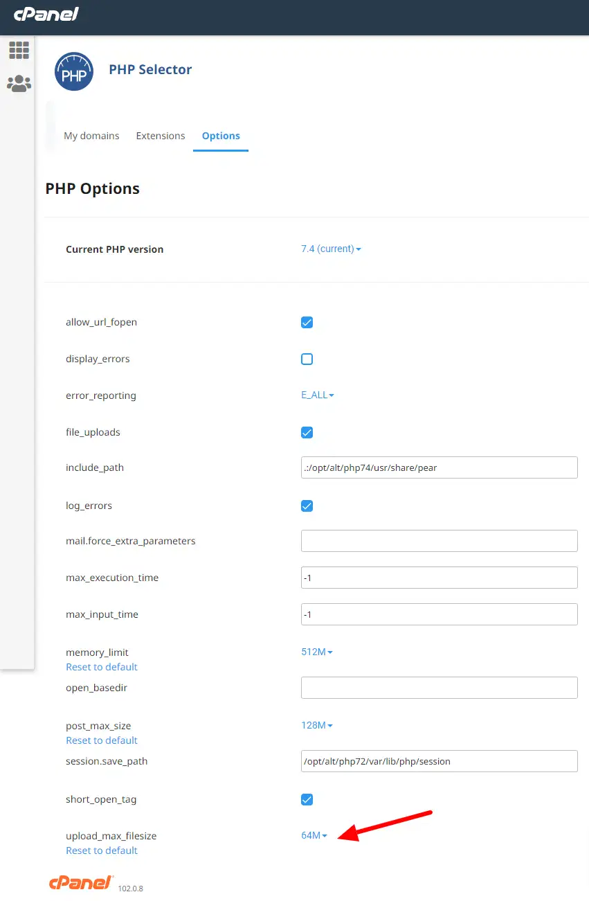 limites de memoria php